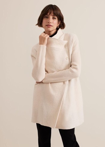 Phase Eight Lea Popper Coats White Canada | DFUGJA-874